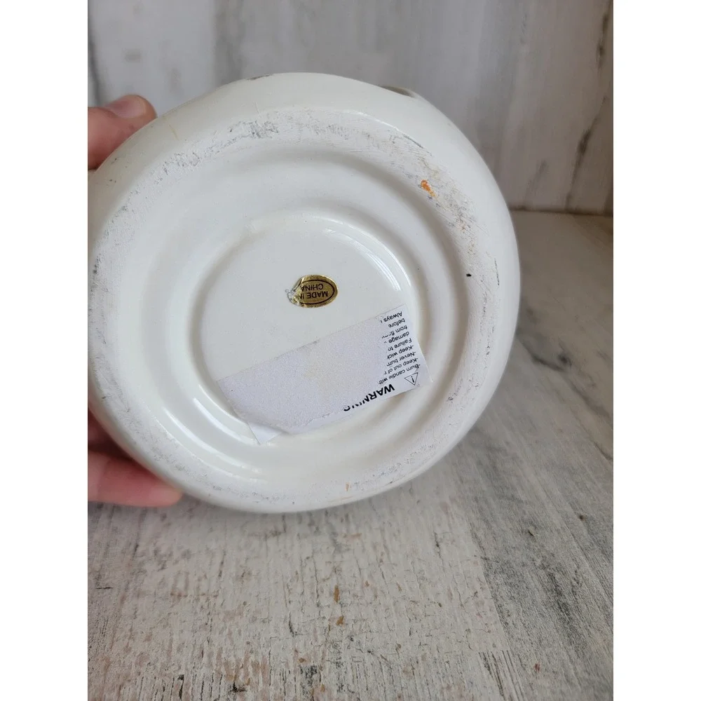 Ceramic Halloween crazy ghost tea light candle holder eyes unique home decor